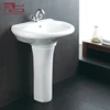 Foshan guci Two-piece hotel pedestal basin wash basin ceramic