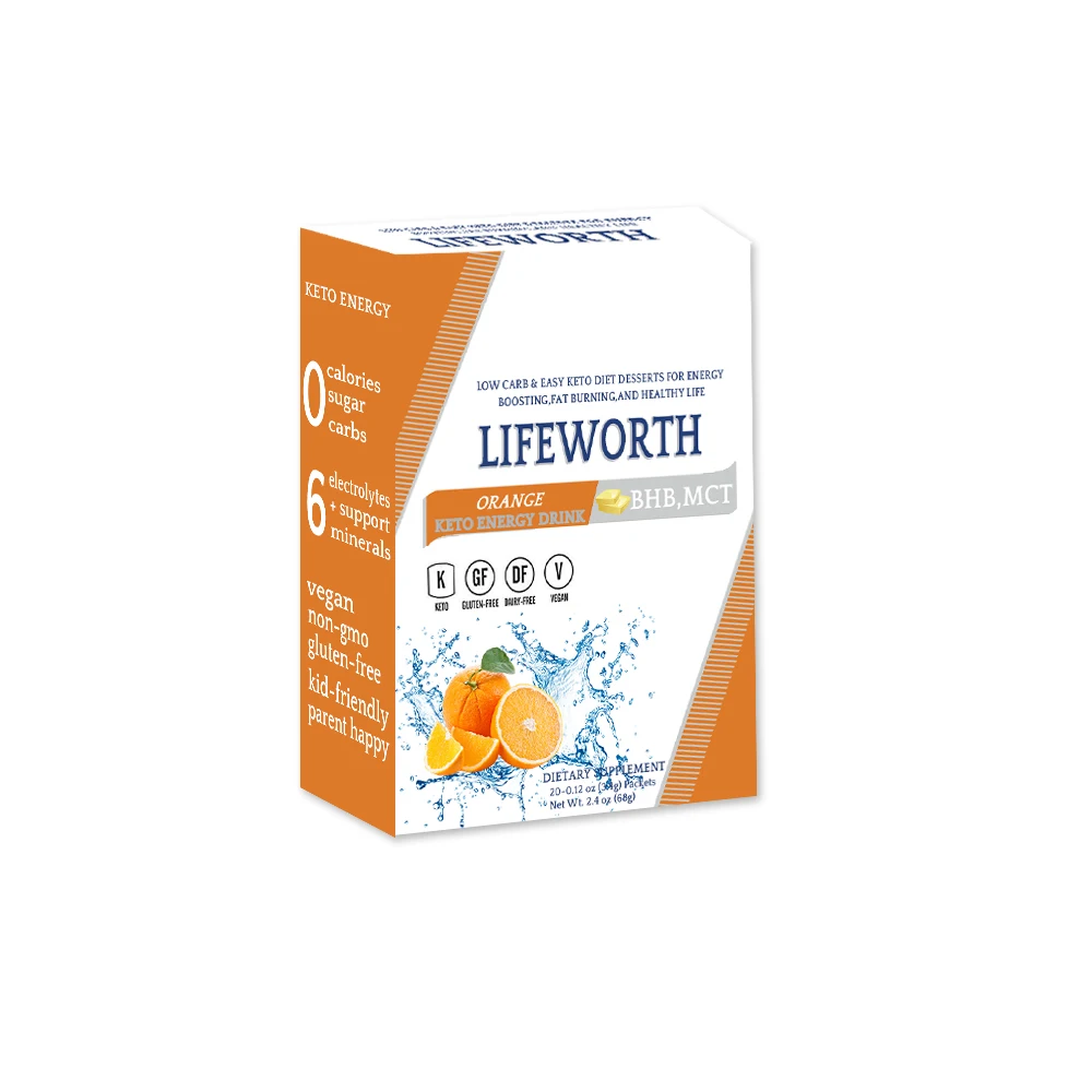 Lifeworth sabor Naranja bhb cetona de bebida energética