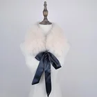 Custom colors real fox fur trim strips fur collars with detachable