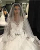 ZH1568Q Elegant Luxury Bridal Veils Beaded Bling Lace Tulle Cathedral Length 3M Church Veil 2019 Wedding Hair Accessories
