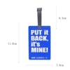 China Hot Sell Fashion Promotional PVC Wholesale OEM Silicone Luggage Tag For Kids