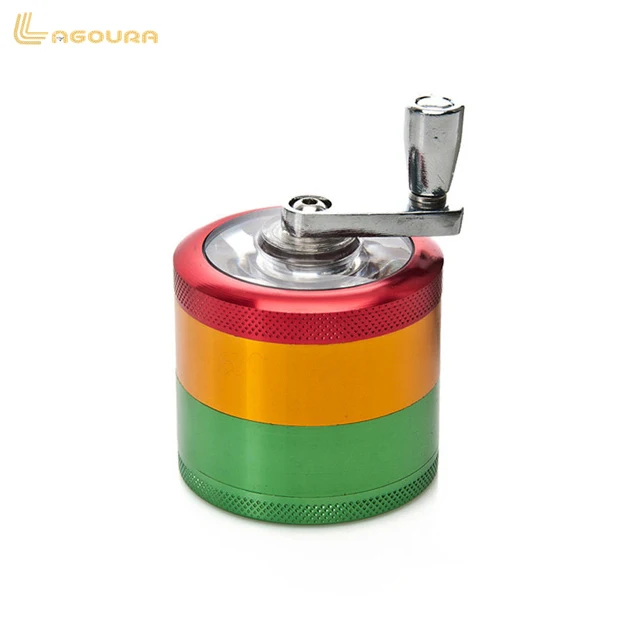 In stock 50mm aluminum alloy four-layer hand-cranked herb grinder, Multi-color
In stock 50mm aluminum alloy four-layer hand-cranked herb grinder, Multi-color