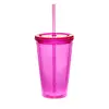 Acrylic Tumbler with Straw Double Wall Photo Insertable Cup 16 oz