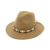 Factory Mens women Travel Jazz Caps Summer Beach Cowboy Sun Fedora Panama Paper Straw Hat