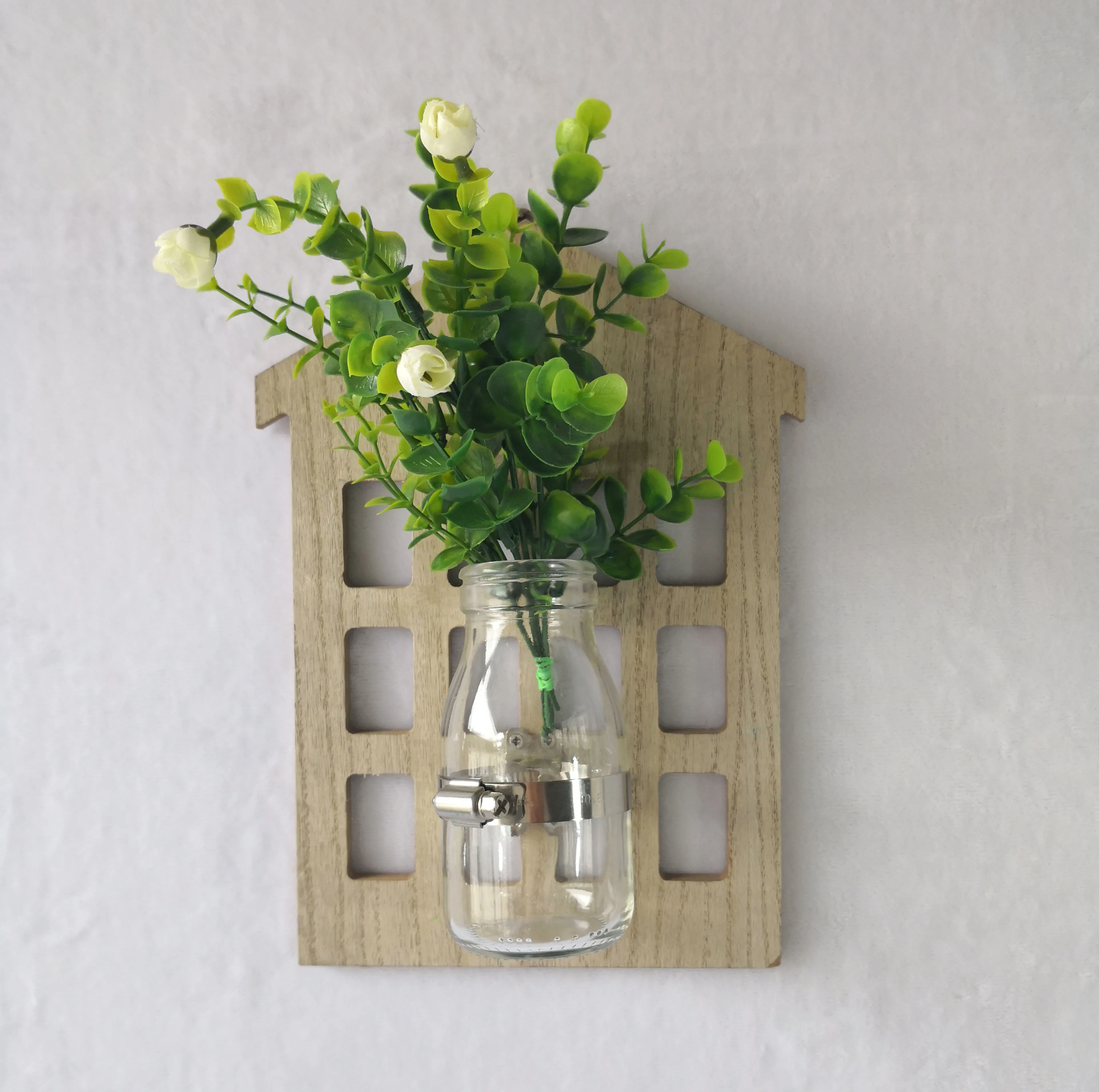 wall hanging small glass flower vase with wooden house stand for hydroponic plants, Natural color or customized
wall hanging small glass flower vase with wooden house stand for hydroponic plants, Natural color or customized