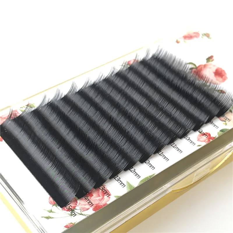 Individual 0.07 0.05 b curl silk eyelash extension synthetic fiber lash trays, Natural black
Individual 0.07 0.05 b curl silk eyelash extension synthetic fiber lash trays, Natural black