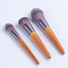 Private Label Cleaning Foundation Brushes 12 Pcs Wood Handle Makeup Brush Set Accessories