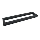 Outer Door Long Back to Back Square Edge Stainless Steel D Shaped Matt Black Door Pull Handle
