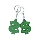 Custom logo fancy shape dollar PVC Key Chain Ring 3D Keychains for 2019 China Promotion Gift