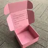 Custom pink color corrugated shipping box weight symbol pink boxes cardboard carton packaging mailing box