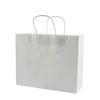Simple design custom logo white kraft paper bag in stock
