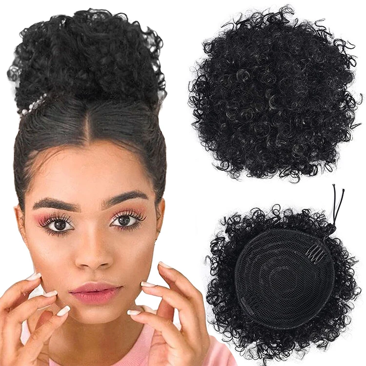 Synthetic Hair Ponytail Short Afro Kinky Curly Wrap Drawstring