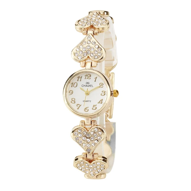 New fashion ladies heart-shaped watch diamond rhinestone bracelet bracelet ladies girl beautiful fancy gold bracelet watch
New fashion ladies heart-shaped watch diamond rhinestone bracelet bracelet ladies girl beautiful fancy gold bracelet watch