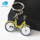 Wholesale custom metal soft enamel bicycle shaped keychain keyring with your own design