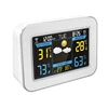 Weather Station Wireless Sensor Alarm Clock Weather Station with Temperature Hygrometor White Clock