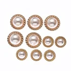 Top selling pearl decoration garment shirt button stylish pearl snap button