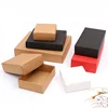 Cheap wholesale plain heaven and earth cover box,folding underwear sock soap brown black kraft paper lid and base gift box