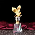 OEM ODM custom made luxury gold angel wing eagle trophy custom cup award crystal