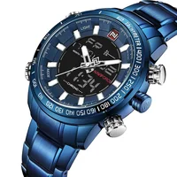 

NAVIFORCE 9093 Luxury Brand Men Waterproof Full Steel Watches Men's Quartz LED Digital Clock Male Sport Relogio Masculino
