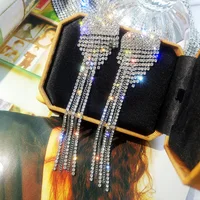 Super Bling Rhinestone Heart Charms Chain Tassel Earrings For Women Accessories Fashion Bridal Wedding Dangle Earrings Jewelry
Super Bling Rhinestone Heart Charms Chain Tassel Earrings For Women Accessories Fashion Bridal Wedding Dangle Earrings Jewelry