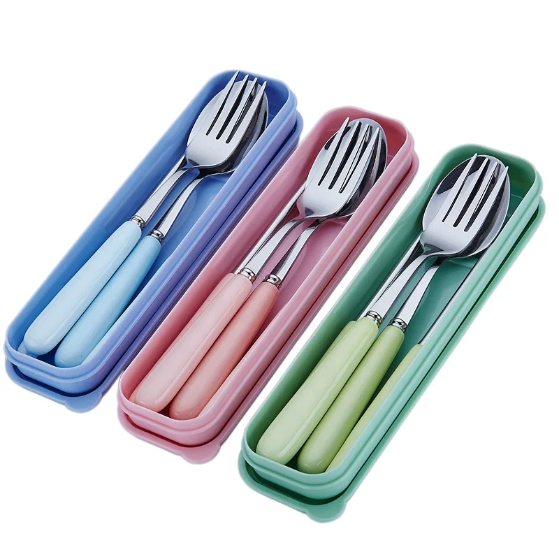 3pcs set mental stainless steel chopsticks fork and spoon set with the color box
3pcs set mental stainless steel chopsticks fork and spoon set with the color box