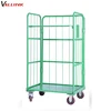 Warehouse Material Handling Steel Folding Roll Cage Trolley