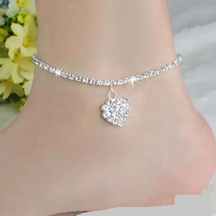 Fashionable Individual Lady Anklet Beach Anklet For Womens Loving Heart Shaped With Diamond Chains Sexy Ankle Feet, As show
Fashionable Individual Lady Anklet Beach Anklet For Womens Loving Heart Shaped With Diamond Chains Sexy Ankle Feet, As show