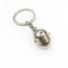 Chinese manufacturer metal 3D motorcycle helmet shape keychain