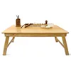 foldable 50*30*26cm bamboo bed reading table, bed serving trays