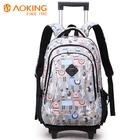 Aoking Waterproof Mochilas School Girl School Trolley Bag