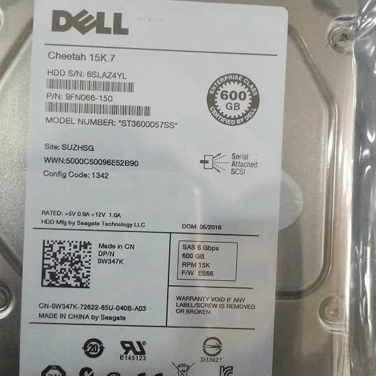 

New DELL Server hard disk 600GB HDD 3.5 sas 15K Server HDD