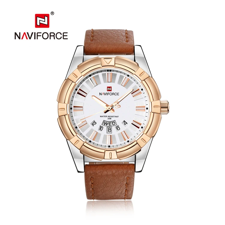 NAVIFORCE 9118 Casual Quartz Man Watch luminous 30M Water proof PU Leather band large Men Wrist watch
NAVIFORCE 9118 Casual Quartz Man Watch luminous 30M Water proof PU Leather band large Men Wrist watch
