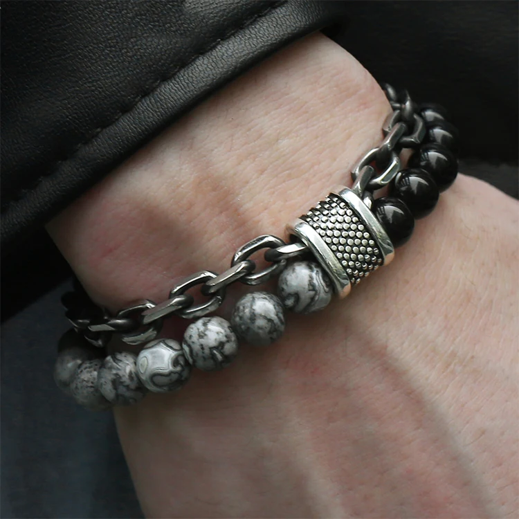 Bead Bracelet Stainless Steel Bracelets Male Jewelry Natural Stone Men's blue Tiger eye stone Bracelet 8 9 10 inch, As picture
Bead Bracelet Stainless Steel Bracelets Male Jewelry Natural Stone Men's blue Tiger eye stone Bracelet 8 9 10 inch, As picture