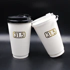 Custom Print Biodegradable Compostable Disposable Paper Coffee Cups with Lids
