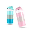BPA Free baby Portable 3 layers Milk Powder box Food Container Cartoon Dolphin Milk powder Dispenser