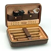 modern leather cigar travel humidor manufacturer wholesale solid cigar bag cedar wooden cigar humidor