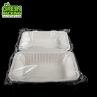 8 inch compostable bagasse food container sugarcane tableware 100% biodegradable hamburgar box