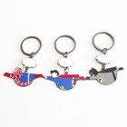 Marverl DC Avengers spider man batman shape keychain with your logo