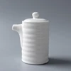 75-125ml Simply designed porcelain White ceramic soy sauce bottle Big capacity good ceramic Soy Sauce Pot Soy Dispenser