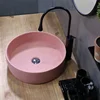 Hot sale Pink Color round Terrazzo Bathroom sink