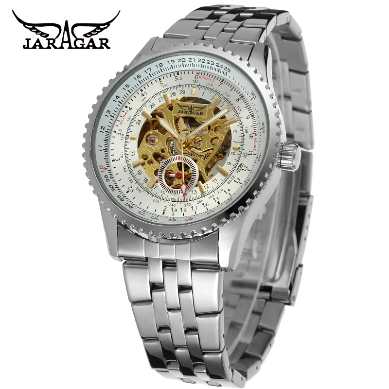 JARGAR Winner Brand 034-2 Men's Fashion Leisure Watch With Full Automatic Mechanical Movement Hollow-out Dial Steel Band Watches
JARGAR Winner Brand 034-2 Men's Fashion Leisure Watch With Full Automatic Mechanical Movement Hollow-out Dial Steel Band Watches