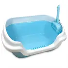 Pet cleaning supplies Medium semi-closed Cat litter Wholesale environmental protection Easy to clean Cat toilet
