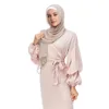 fashion bubble sleeves turkish gowns wear muslim turban islamic clothing abayas womens modest dresses