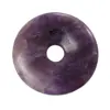30mm or customized natural loose gemstone beads dog tooth amethyst round donuts