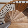 Stainless Steel Stair Material and Indoor Usage stainless steel wood spiral stairs