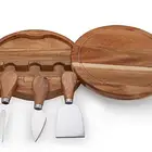 Round Slide-Out Mini Acacia Wood Cheese Board
