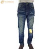 New Style Hand splattered italian men vintage dirty stretch denim ripped jeans