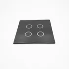 Crystal glass panel for touch light switch
