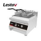 13 Liter double basket thermostat control commercial chicken table top induction deep fryer