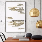 Custom painting modern wall decor abstract style wood carving art